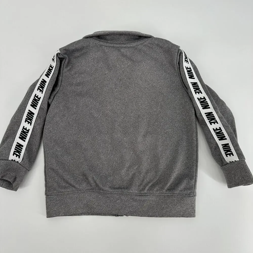 Nike Baby Grey Track Jacket Logo Stripe Pockets Infant Boys 12 Months